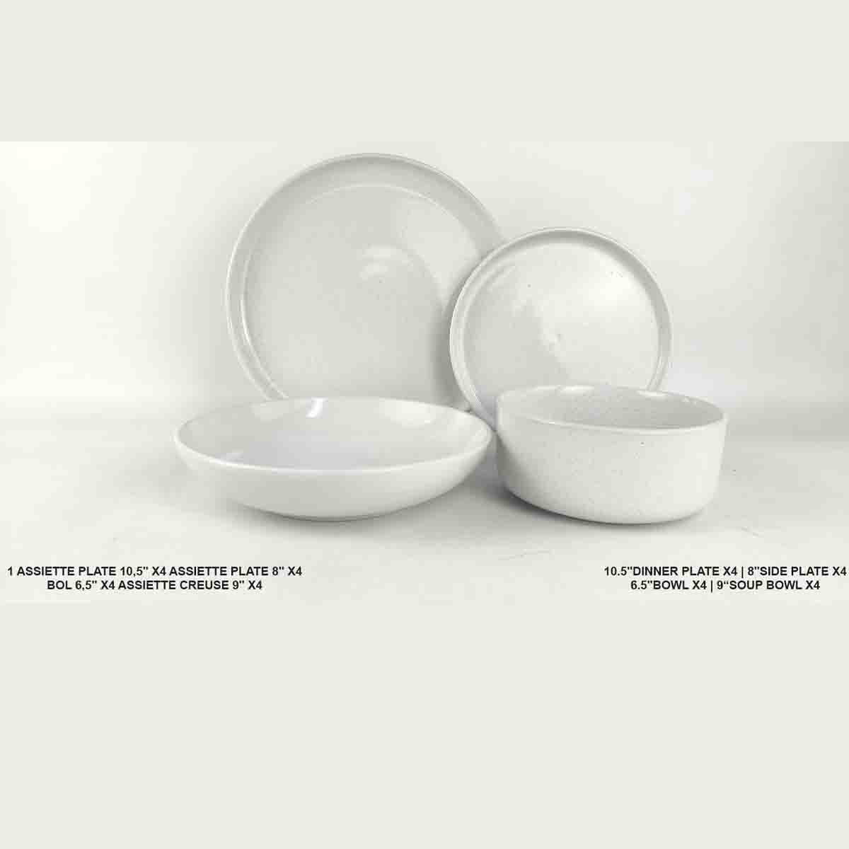 A La Cuisine - 16 Pcs Stoneware Dinnerware Set