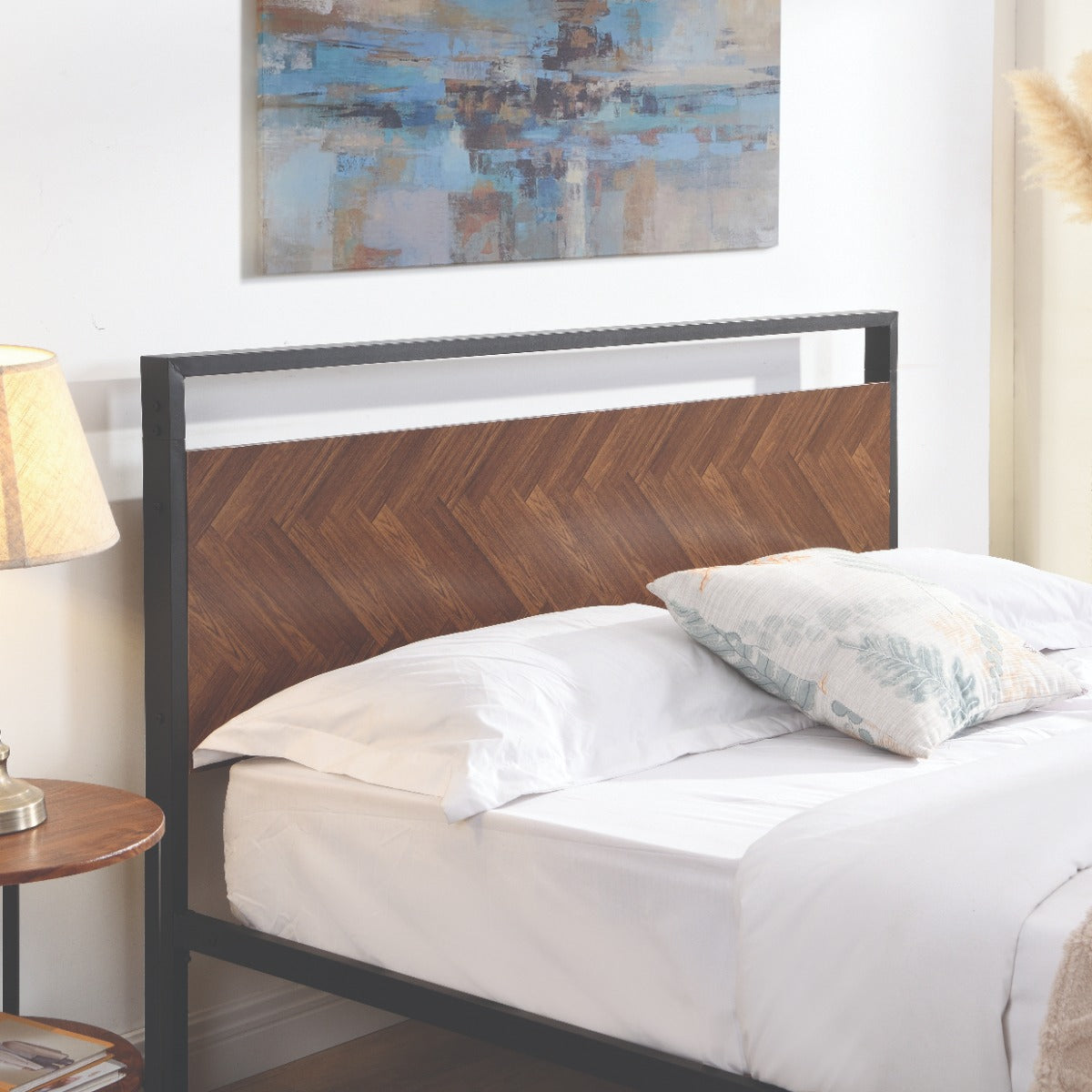 Atelier Du Nord- Mosaic Metal Wood Bed Frame