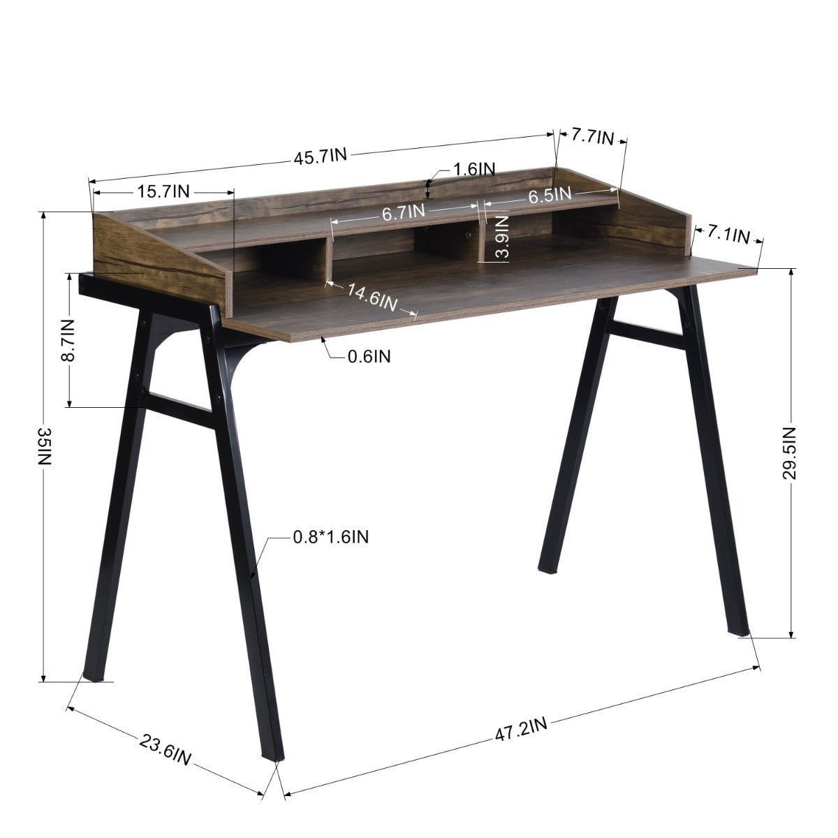Atelier Du Nord - Computer Desk 47x23.5x35"