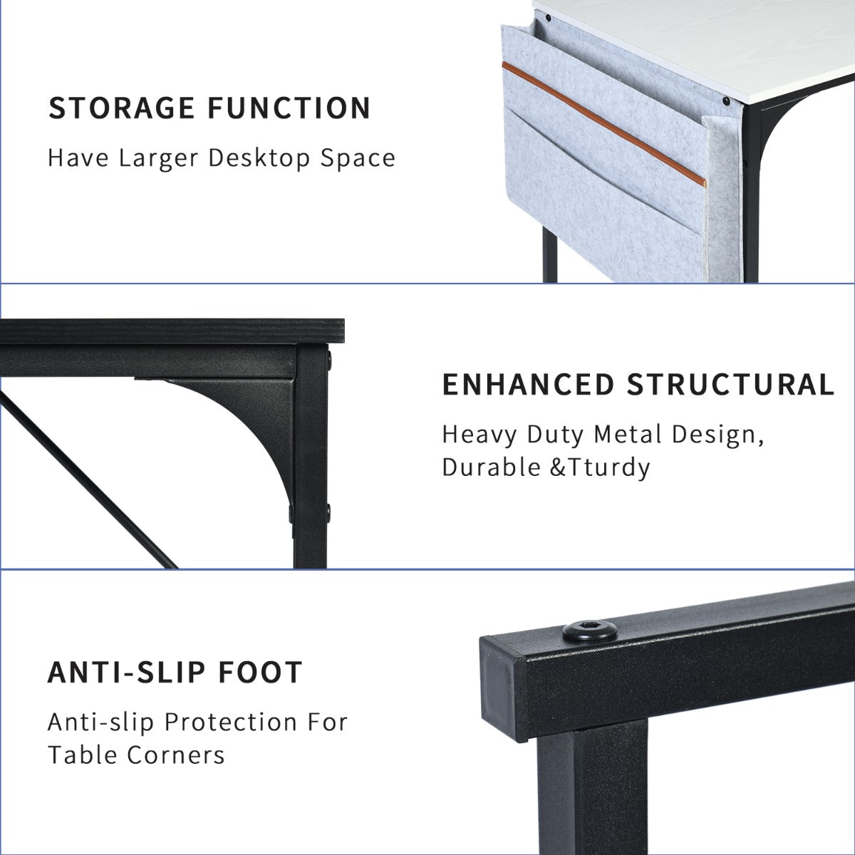 Atelier Du Nord - Computer Desk White / Black