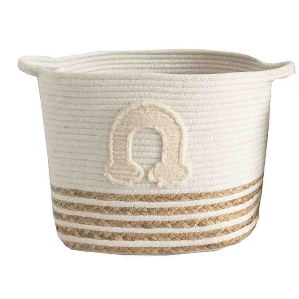 Lauren Taylor-Rope Basket with Arc Applique
