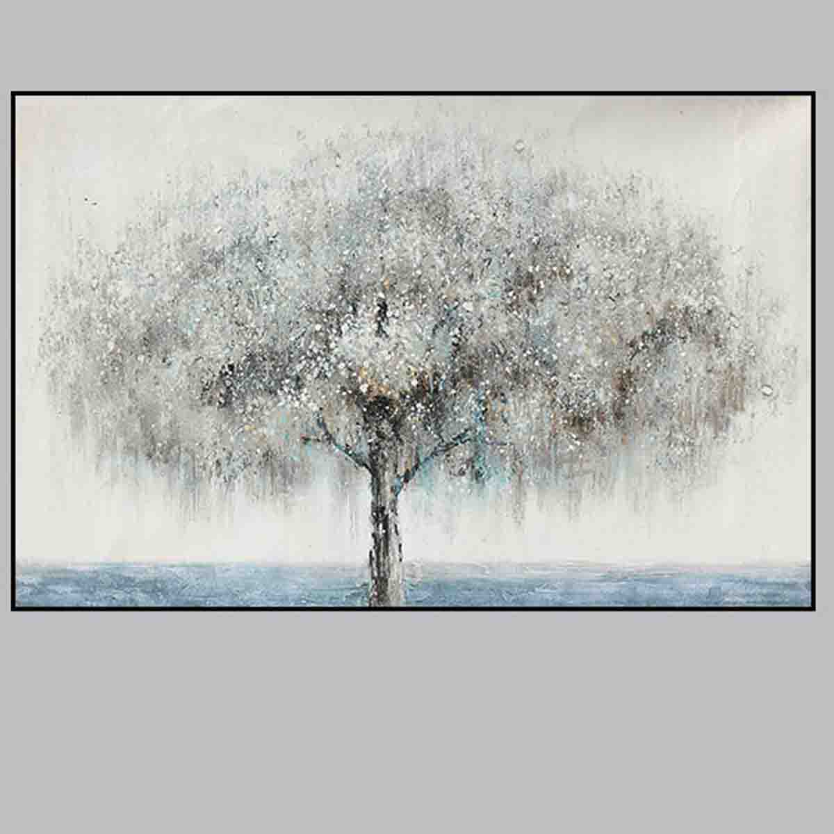 Lauren Taylor - Canvas summer trees rose and teal