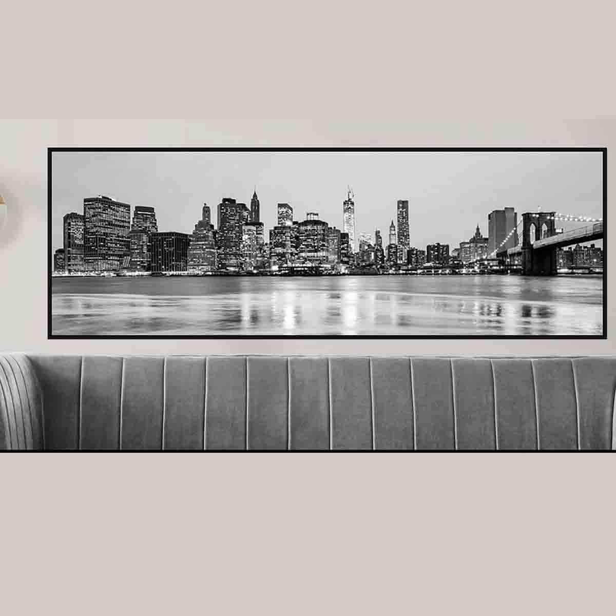 LAUREN TAYLOR - City view canvas 43X123X3.5cm