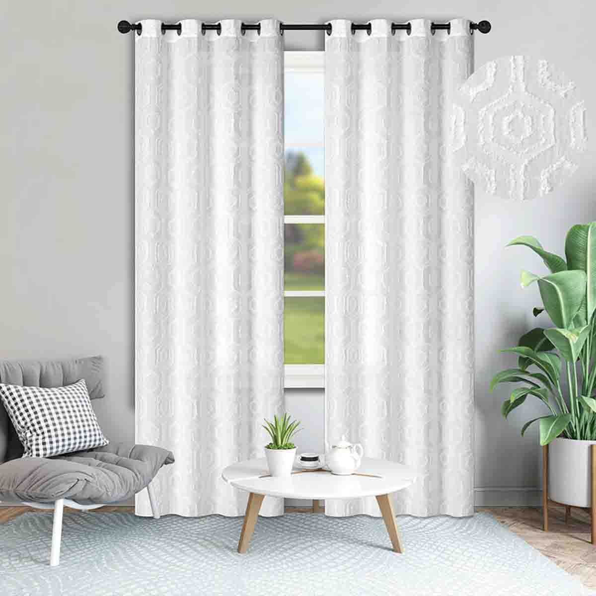 Lauren Taylor -BELLA 2 PK Tufted Sheer Panels