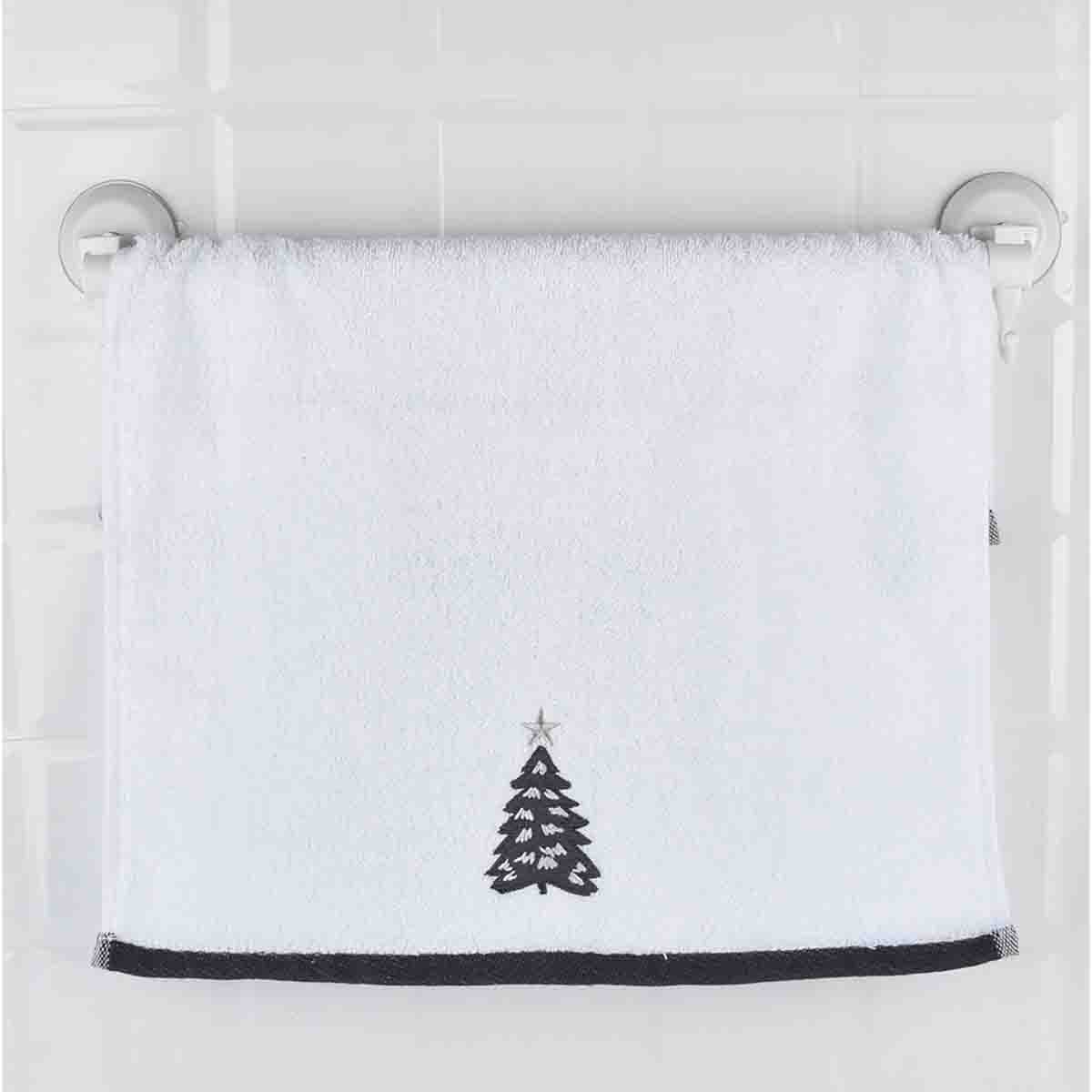 RUSTIC CABIN - Snow tress Hand Towel
