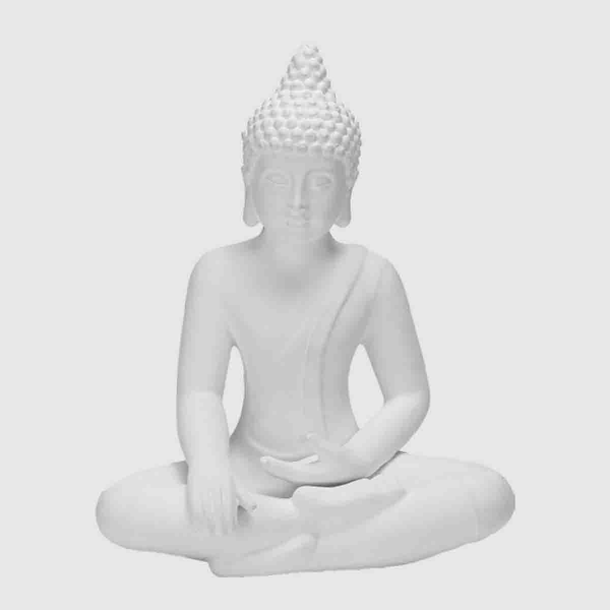 White Ceramic Buddha 25cm