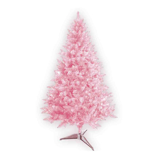 1.21m B/o Prelit Flocked Pink Pvc Pine Tree 70 5mm Dual Led