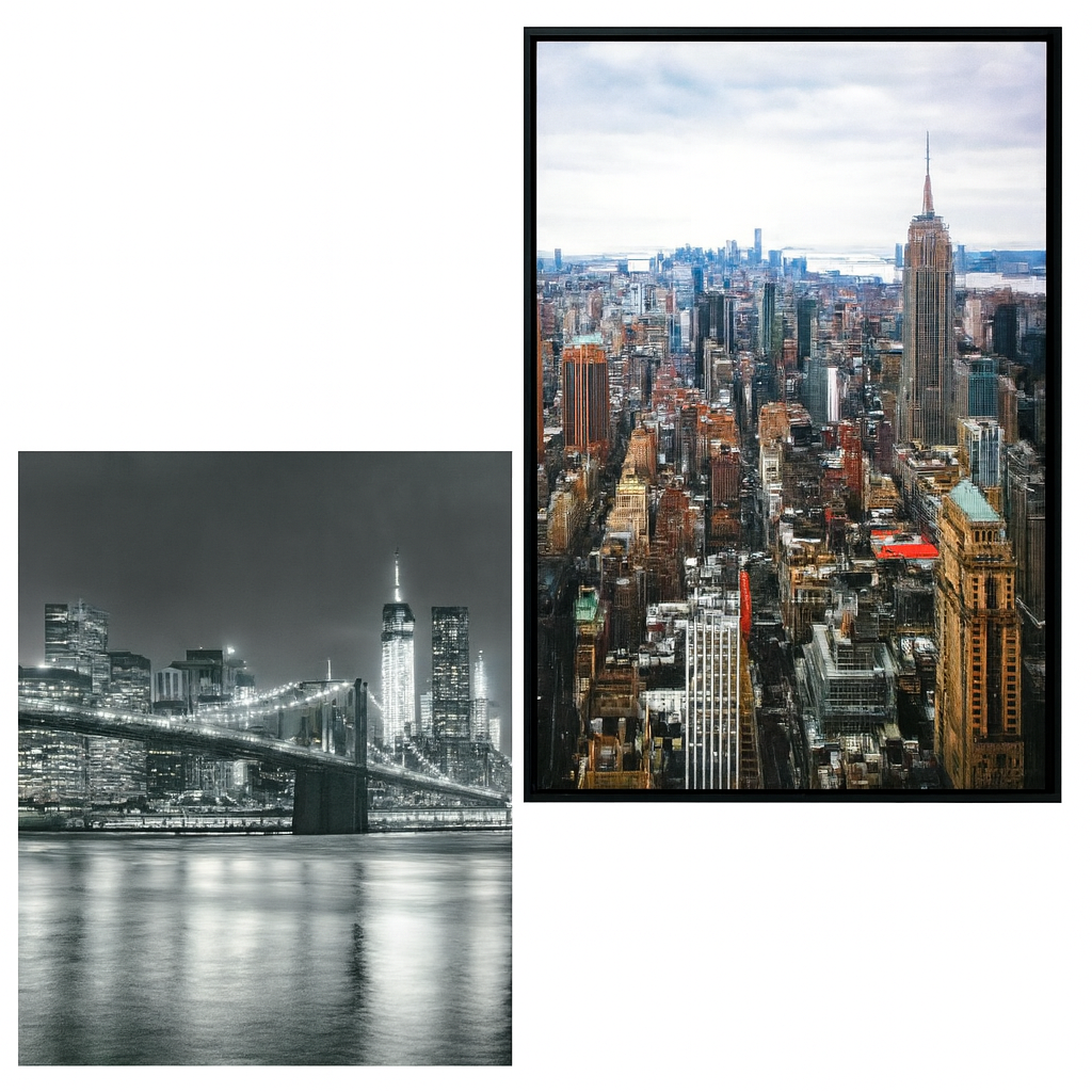 Night View Canvas Wall Art Cityscape