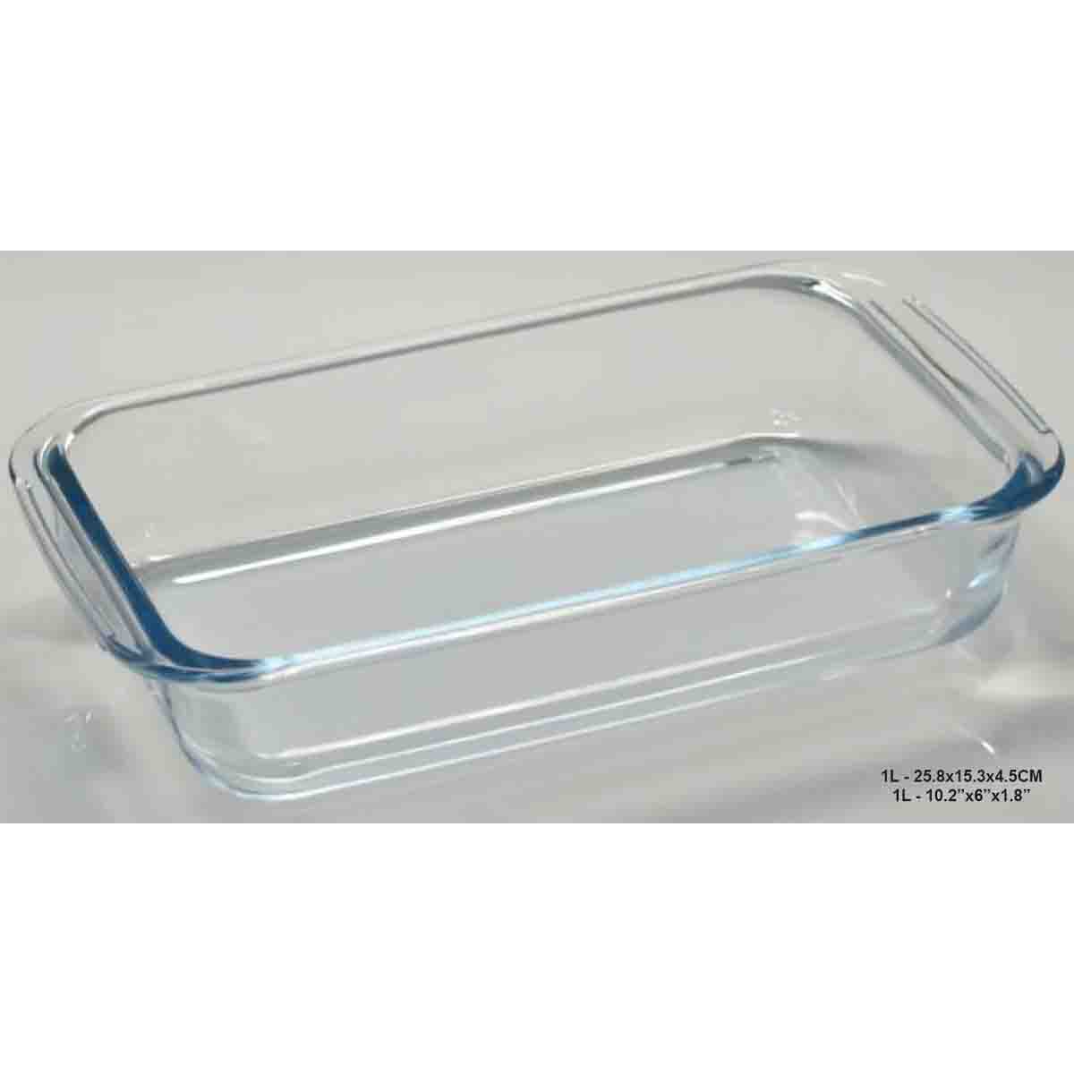 A La Cuisine- Borosilicate Glass Baking Tray 1L