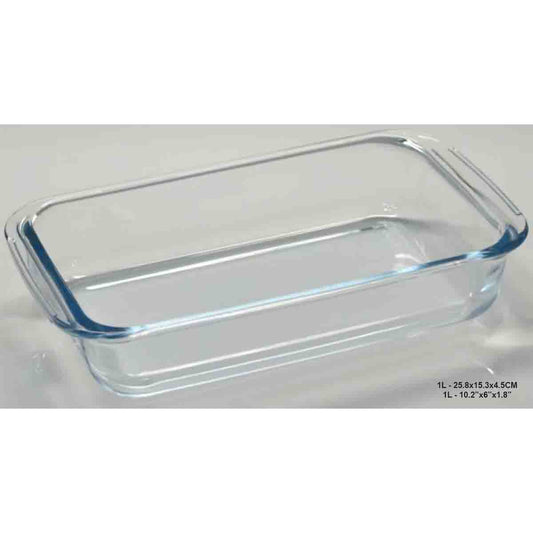 A La Cuisine- Borosilicate Glass Baking Tray 1L