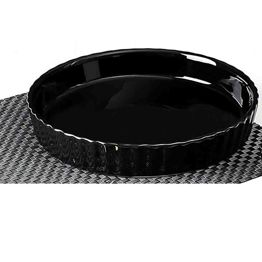 A La Cuisine - Black Baking Dish Quiche Ceramic