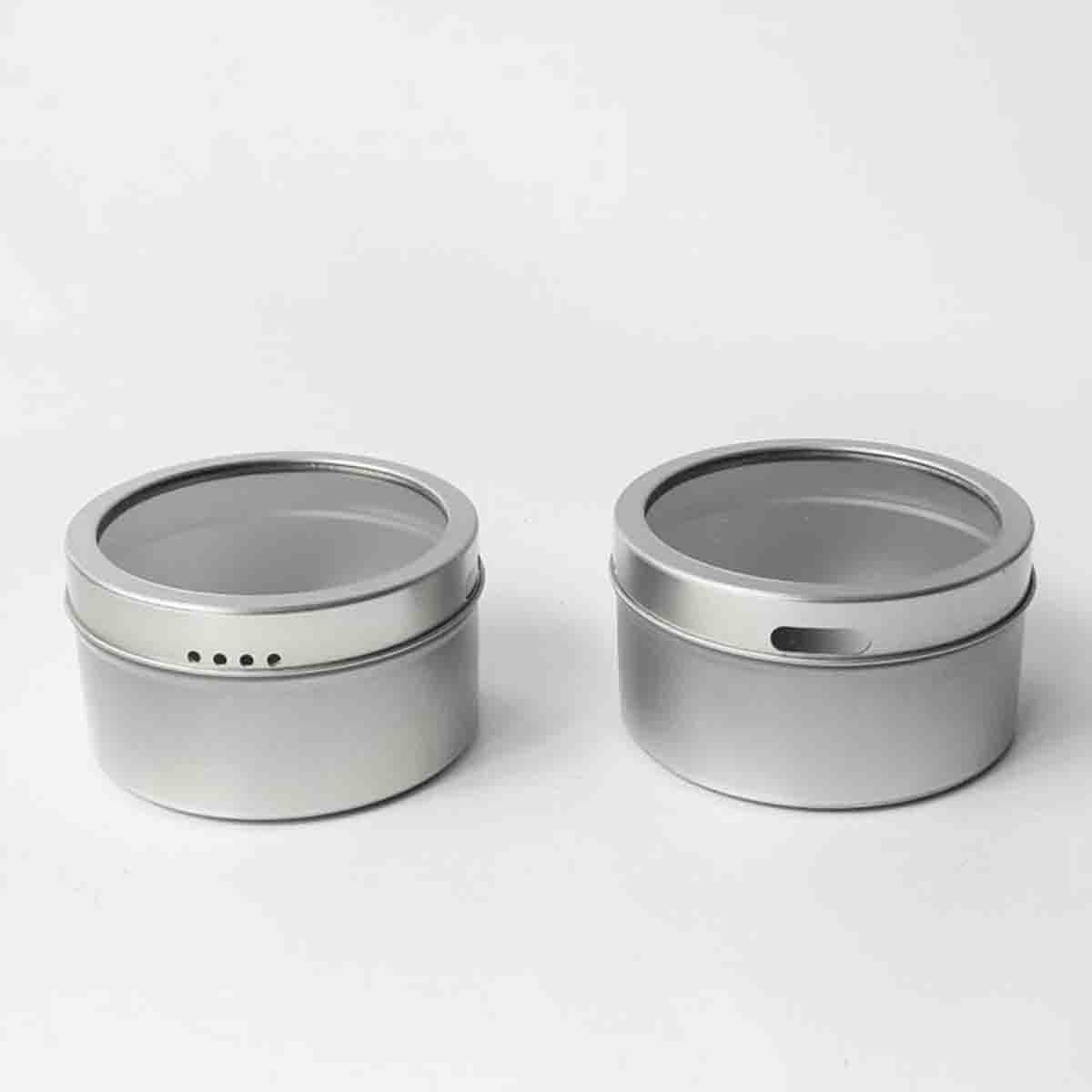 A La Cuisine - Magnetic Tin Spice Jar With Window Lid 280ml