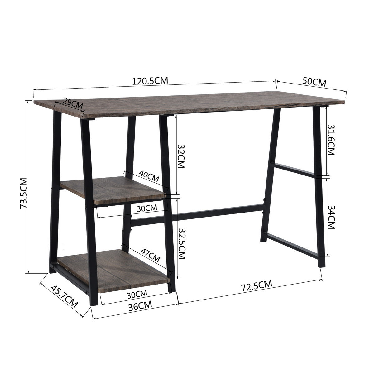Atelier Du Nord - Computer Desk Dark Brown