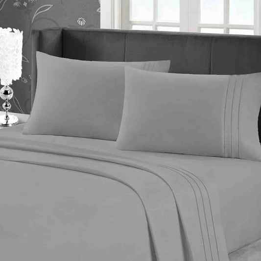 Bambo Feel Sheet Set With Embroidery Ivory