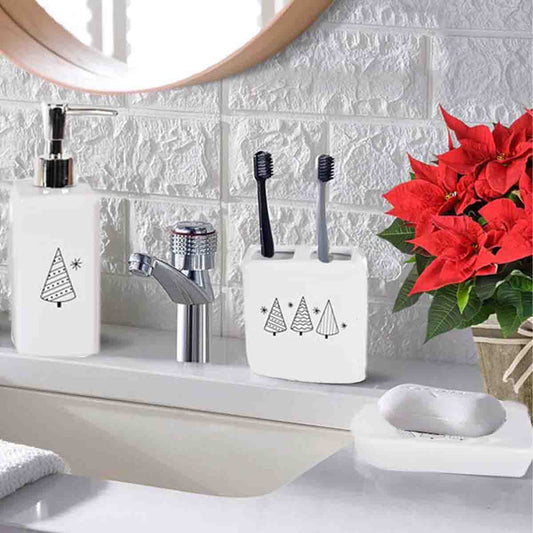 Christmas 3 PCS Bathroom Ceramic Set