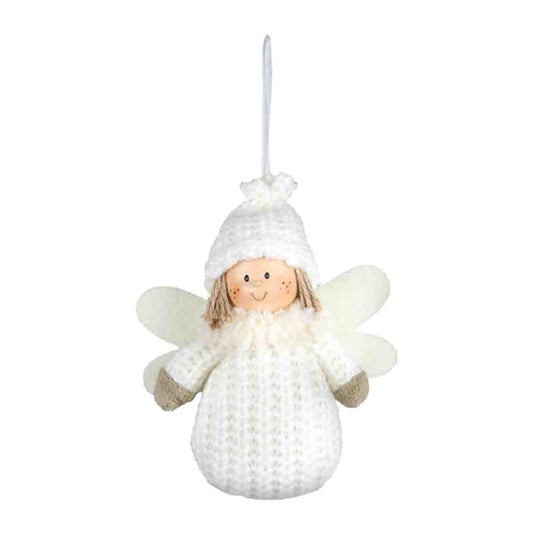 Fabric Hanging Angel In Knit Design 13cm
