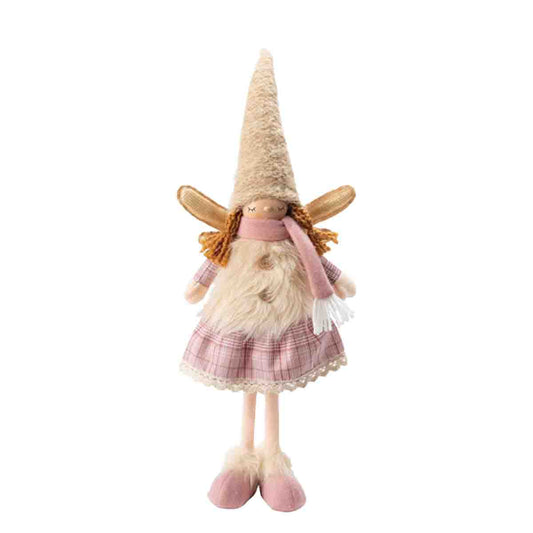 Fabric Standing Angel With glittered Wings 50cm