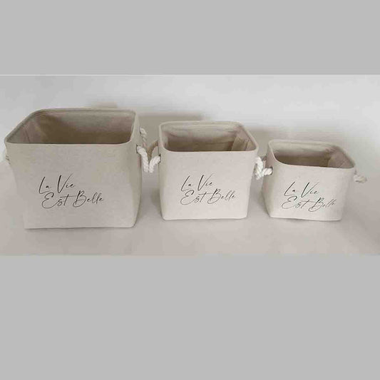 Lauren Taylor- Canvas Baskets with Text