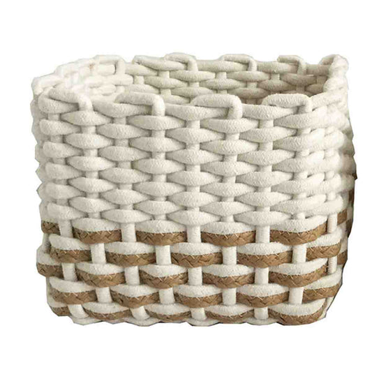 Lauren Taylor- Rect. Chunky Woven Rope Basket  21cm L x 21cm L x 21cm H