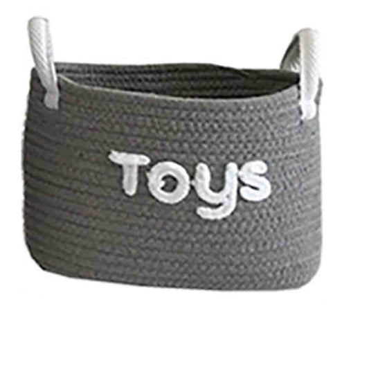 Lauren Taylor-  Rectangular Rope Basket with White Boucle  26cm L x 16cm L x 19cm H