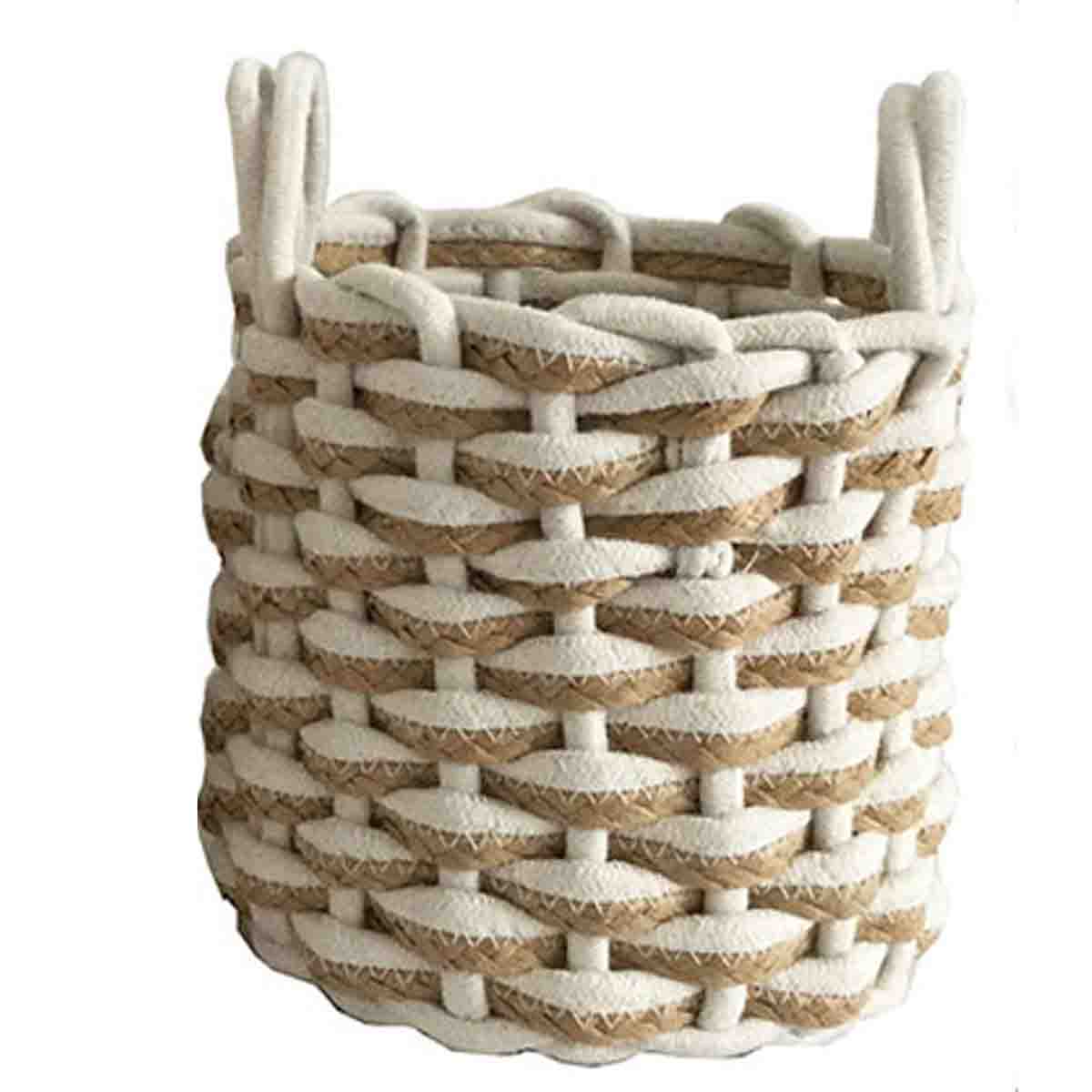 Lauren Taylor- Rond Chunky Woven Rope Basket 9" D x 8" H
