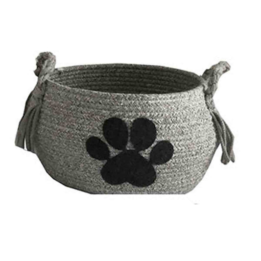 Lauren Taylor- Round Rope Basket with Pet Applique 27cm D x 21cm H