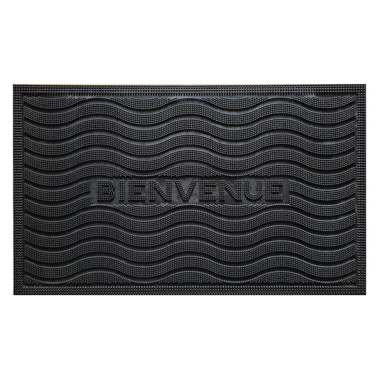 Lauren Taylor- Rubber Bienvenue Mat Black 18x30"