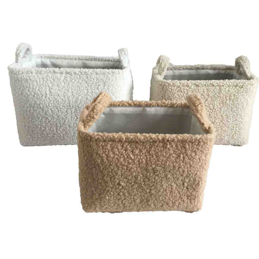 Lauren Taylor-Boucle Rect. Basket 31X22XH22
