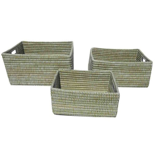 Lauren Taylor-Braided Seagrass Rect. Basket 10" Lx6" Wx4" H