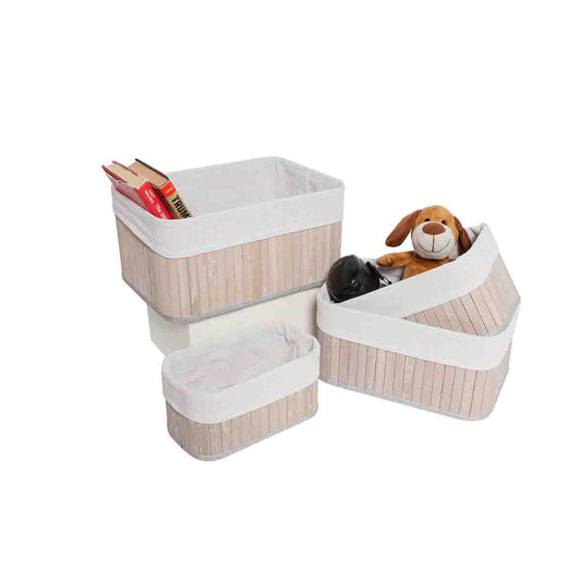 Lauren Taylor - Bamboo Storage Basket LT Grey-33X23X16