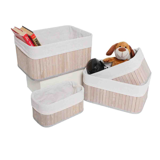 Lauren Taylor - Bamboo Storage Basket LT Grey-36X26X18cm