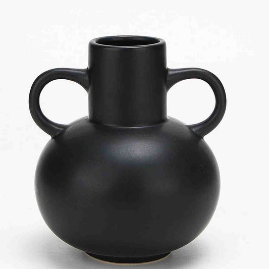 Lauren Taylor - Black Ceramic Vase with Handles