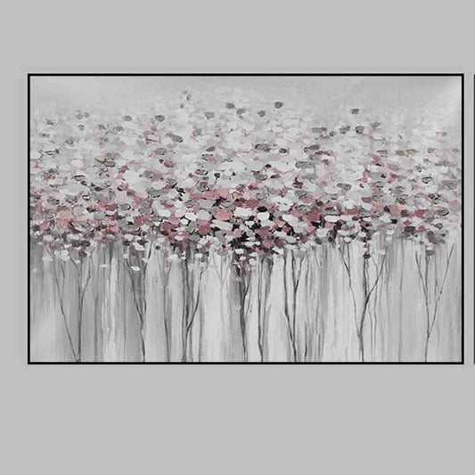 Lauren Taylor - Canvas summer trees rose and teal