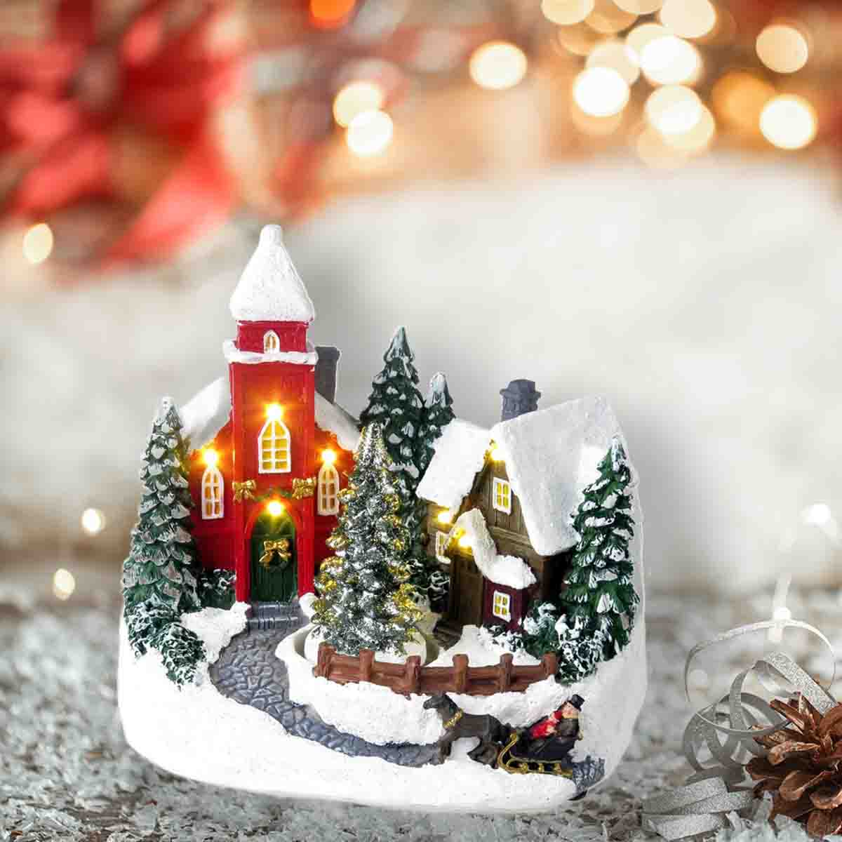 Lauren Taylor Xmas Church Turning Tree Musical Led