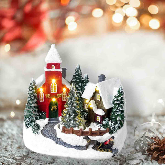 Lauren Taylor Xmas Church Turning Tree Musical Led