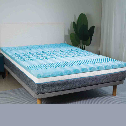 Maison Blanche - 7 Zone Gel Memory Foam Topper-blue