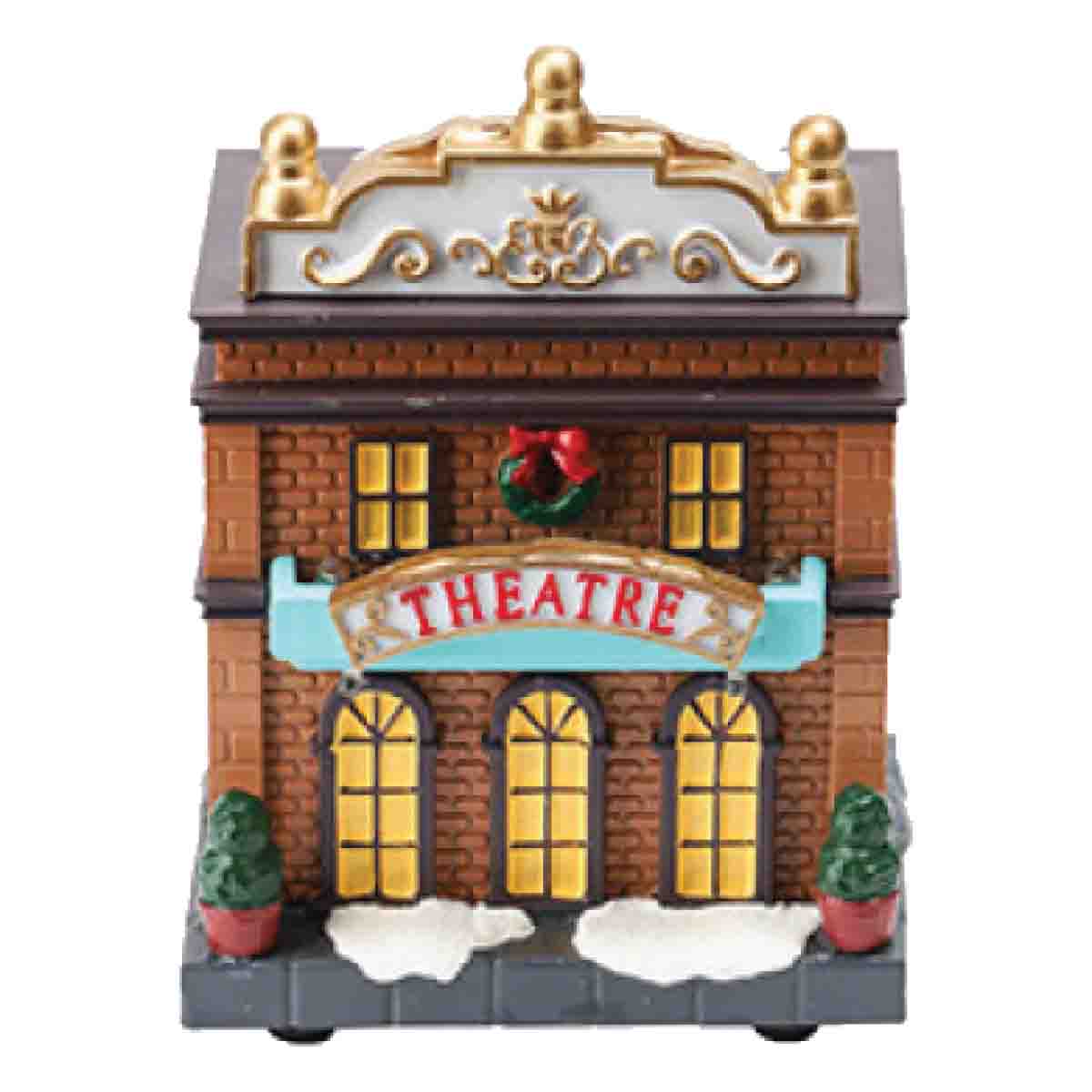 Polyresin Led Light Up Houses Battery Operated 10.5x14.5cm