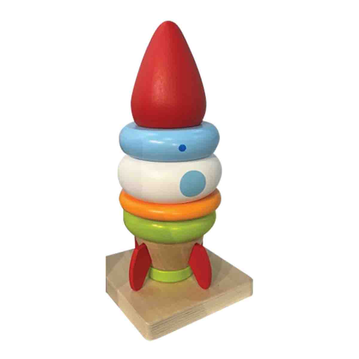 Rocket Stacking Tower Plywood & Teawood