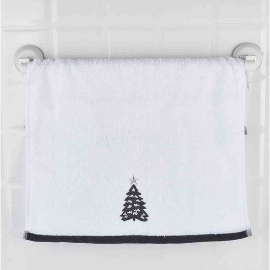 RUSTIC CABIN - Snow tress Hand Towel