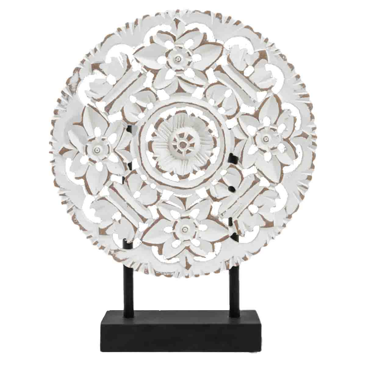 Rustic White Medallion 30cm