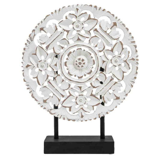 Rustic White Medallion 30cm