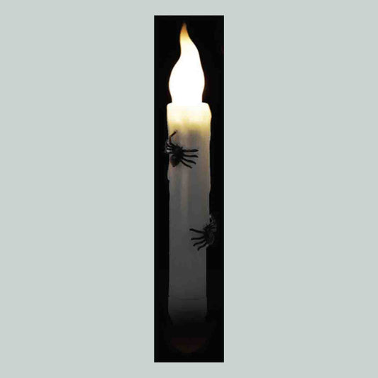 Set Of 3 Hanging Tapered Candles With Spiders