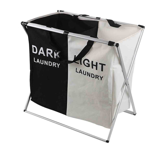 Studio 707-double Laundry Hamper With 2 Basket 59x37.5x58cm