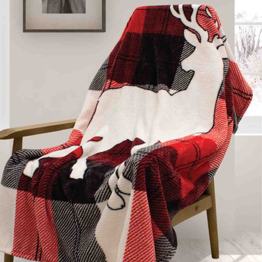Wildlife Ribbed Fleece Throw